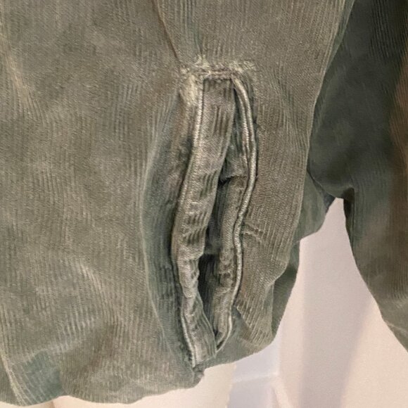 Green Panel Corduroy Harrington Jacket - Picture 5 of 5